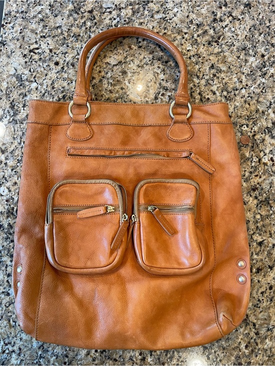 Handbags - Vintage 2000s JCrew Cognac Leather Tote